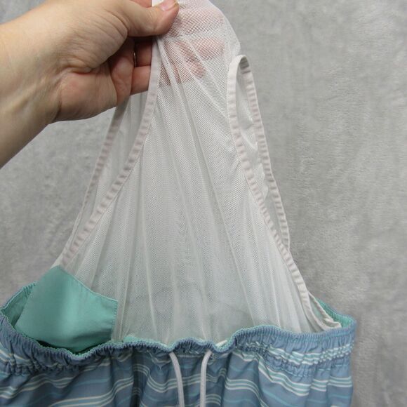 Bonobos Lined Surf Swim Trunk 8" Shorts Blue Striped Size Medium - Picture 9 of 10